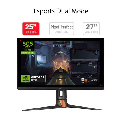 ASUS ROG Swift 360Hz PG27AQN NVIDIA® G-SYNC® esports Gaming Monitor - 27‑inch QHD (2560 x 1440), NVIDIA® Reflex Analyzer, Ultrafast IPS, esports dual-mode, 1 ms (GTG), DisplayHDR™ 600