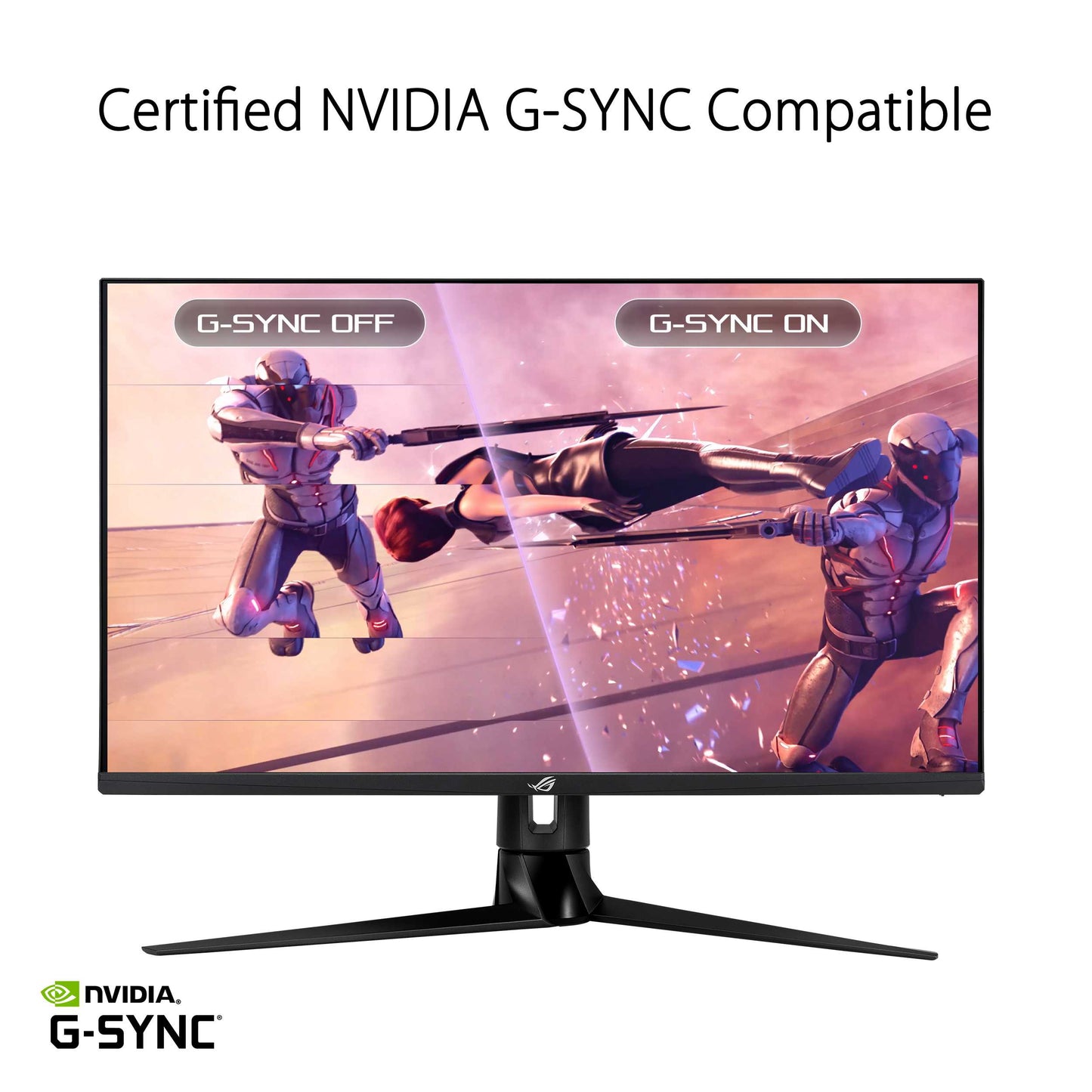 ASUS ROG Swift PG32UQ HDMI 2.1 Gaming Monitor - 32”, 4K UHD (3840 x 2160), IPS, 144 Hz, 1 ms MPRT, NVIDIA G-SYNC compatible, DSC, ELMB Sync, Variable Overdrive, DisplayHDR 600, Quantum-Dot technology, DisplayPort 1.4