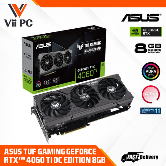 ASUS TUF GAMING GeForce RTX 4060 Ti OC 8GB DDR6 Graphics Card