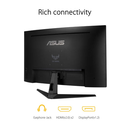 ASUS TUF Gaming VG32VQ1B Curved Gaming Monitor - 32" QHD (2560x1440), 165Hz(Above 144Hz), Extreme Low Motion Blur™, Adaptive-sync, FreeSync™ Premium, 1ms (MPRT), HDR10