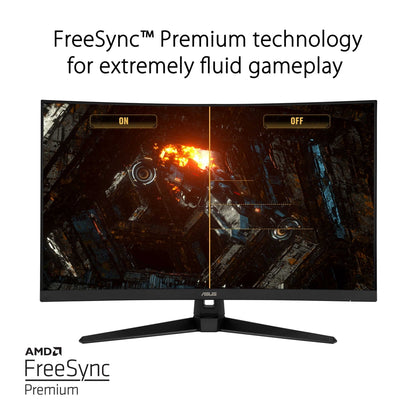 ASUS TUF Gaming VG32VQ1B Curved Gaming Monitor - 32" QHD (2560x1440), 165Hz(Above 144Hz), Extreme Low Motion Blur™, Adaptive-sync, FreeSync™ Premium, 1ms (MPRT), HDR10