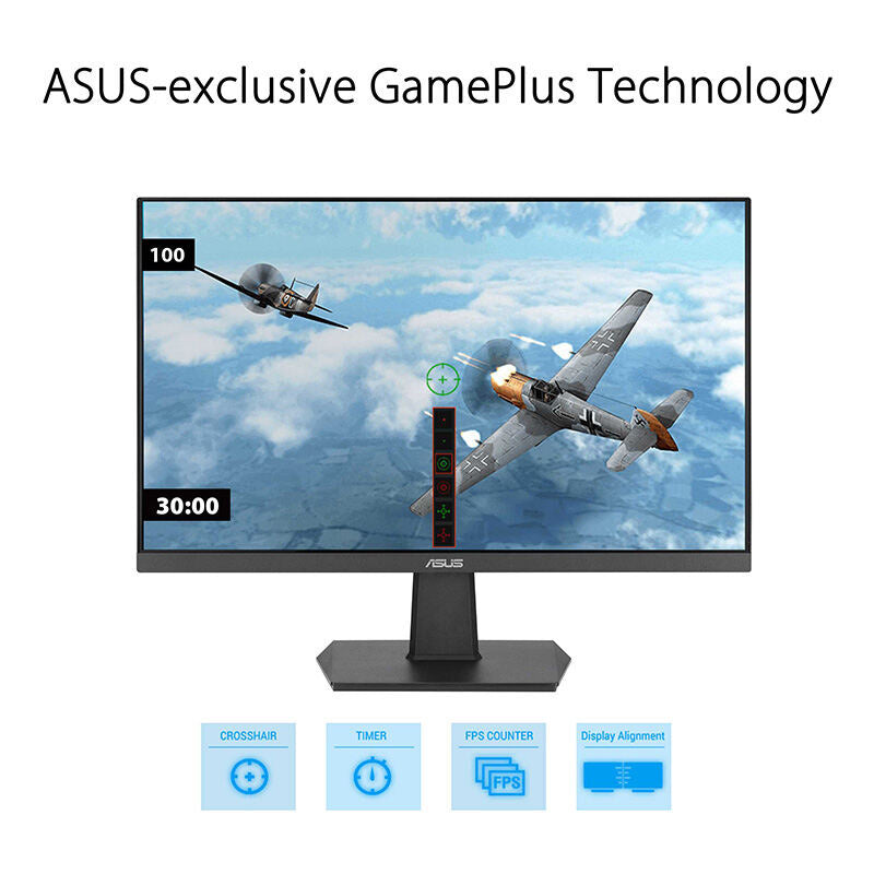 ASUS VA27EHF Eye Care Gaming Monitor - 27" IPS, FHD, Frameless, 100Hz, Adaptive-Sync, 1ms MPRT, HDMI, Low Blue Light, Flicker Free, Wall Mountable