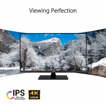 ASUS VP32UQ Eye Care Monitor - 32" (31.5" viewable), 4K UHD (3840x2160), IPS, 100% sRGB, HDR-10, Adaptive-Sync, DisplayPort, HDMI, Flicker Free, Blue Light Filter, Wall Mountable
