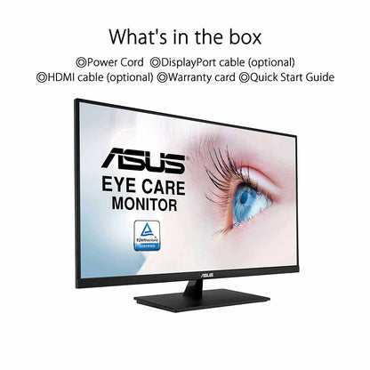 ASUS VP32UQ Eye Care Monitor - 32" (31.5" viewable), 4K UHD (3840x2160), IPS, 100% sRGB, HDR-10, Adaptive-Sync, DisplayPort, HDMI, Flicker Free, Blue Light Filter, Wall Mountable