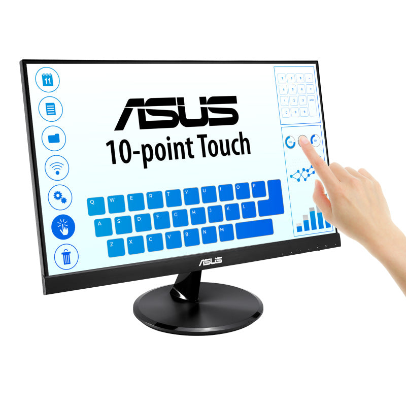 ASUS VT229H Touch Monitor - 22" (21.5" viewable) FHD (1920x1080), 10-point Touch, IPS, 178° Wide Viewing Angle, Frameless, Flicker free, Low Blue Light, HDMI, 7H Hardness
