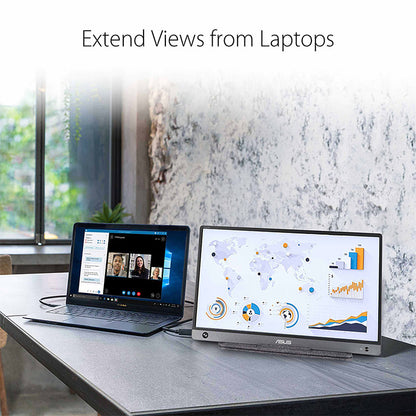 ASUS ZenScreen MB16AH Portable USB Monitor - 16" (15.6" viewable), IPS FHD, USB Type-C, Micro-HDMI, Flicker Free, Blue Light Filter, Anti-glare