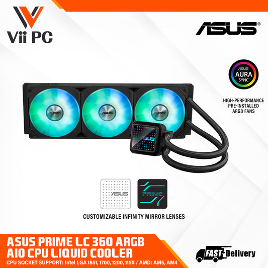 ASUS PRIME LC 360 ARGB AIO LIQUID COOLER