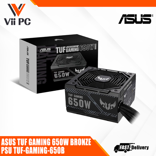 ASUS TUF Gaming 650W ATX12V 80 Plus Bronze Power Supply (TUF-GAMING-650B) - Black (6 Years Warranty)
