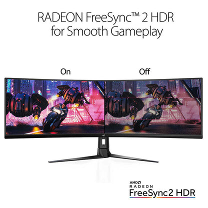 ASUS ROG Strix XG49VQ Super Ultra-Wide HDR Gaming Monitor - 49" 32:9 (3840 x 1080), 144Hz, FreeSync™ 2 HDR, DisplayHDR™ 400, DCI-P3: 90%, Shadow Boost
