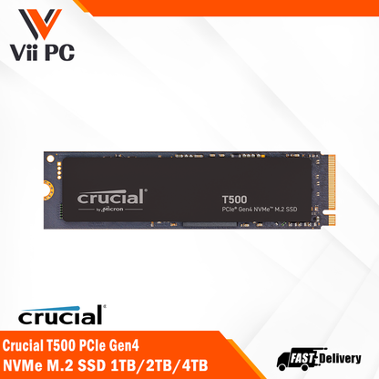 Crucial T500 PCIe Gen4 NVMe M.2 SSD (1TB / 2TB / 4TB)