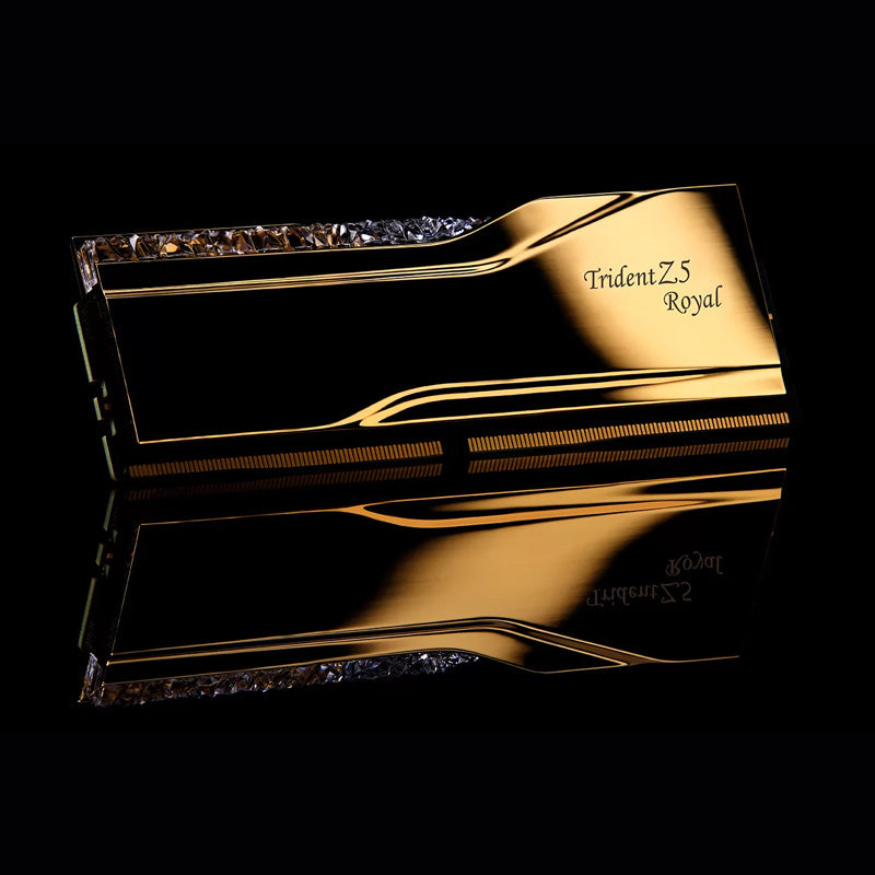 G.SKILL Trident Z5 Royal RGB Series (GOLD): 32GB/48GB/64GB DDR5-6000/6400/7200/8000/8400 MT/s - Intel XMP 3.0 Ready
