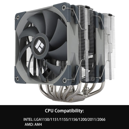 Thermalright Peerless Assassin 120 PA120 CPU Air Cooler, 6 Heat Pipes, Dual 120mm TL-C12 PWM Fan, Aluminium Heatsink Cover, AGHP Technology, for AMD AM4/AM5 Intel LGA 1700/115X/1200/2011/2066 BLACK/WHITE/GREY