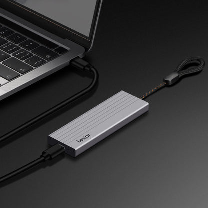 Lexar® E6 M.2 SSD Enclosure (Premium Aluminum Enclosure design, Rubber bumper, Type-C-to-Type-C cable)