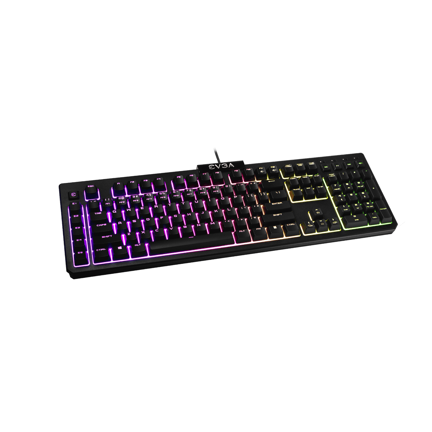 EVGA Z12 RGB Gaming Keyboard, RGB Backlit LED, 5 Programmable Macro Keys, Dedicated Media Keys, Water Resistant