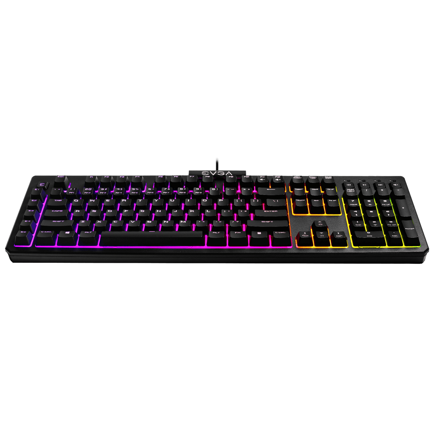 EVGA Z12 RGB Gaming Keyboard, RGB Backlit LED, 5 Programmable Macro Keys, Dedicated Media Keys, Water Resistant