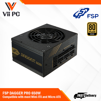 FSP Dagger Pro (650W / 850W) 80 Plus® Gold SFX Full Modular Power Supply (ATX 3.0 + PCIe Gen5)