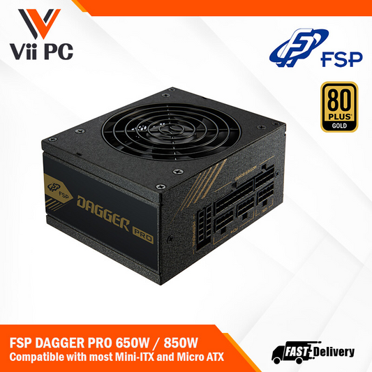 FSP Dagger Pro (650W / 850W) 80 Plus® Gold SFX Full Modular Power Supply (ATX 3.0 + PCIe Gen5)