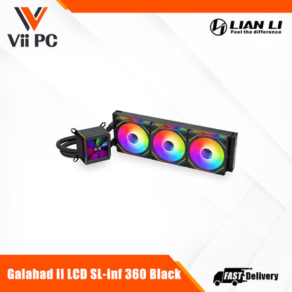 Lian Li Galahad II LCD AIO 360 SL INF ARGB CPU Liquid Cooler (Black/White)