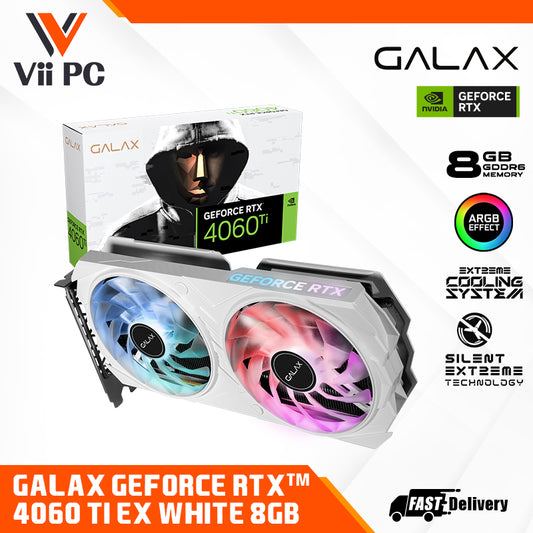 GALAX GeForce RTX 4060 Ti EX WHITE 8GB GDDR6 GAMING Graphics Card