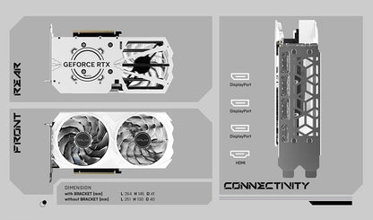 GALAX GeForce RTX 4060 Ti EX WHITE 8GB GDDR6 GAMING Graphics Card