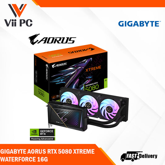 GIGABYTE AORUS GeForce RTX 5080 XTREME WATERFORCE 16GB all-in-one Cooling System Gaming Graphic Card