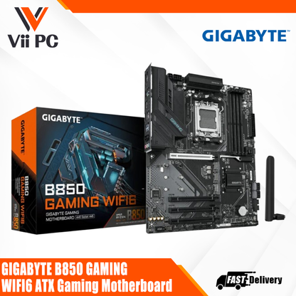 GIGABYTE B850 GAMING WIFI6, AMD Ryzen™ 9000 Series Processors, ATX Gaming Motherboard