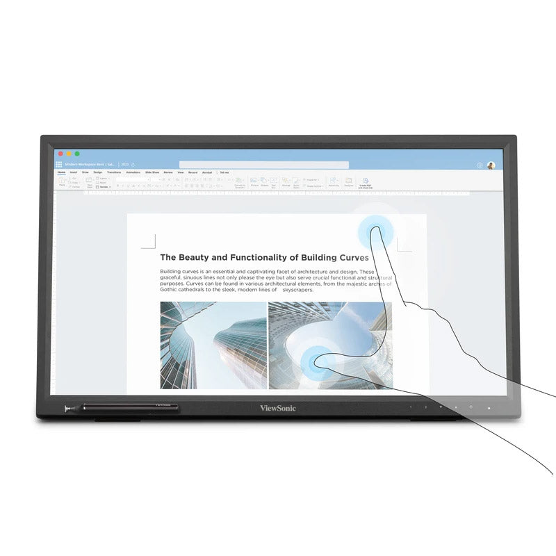 Viewsonic TD2223 22" Full HD 1080p IPS Panel Display, 10-point Multi touch, Frameless, HDMI,VGA & DVI, VESA mount (For retail, education, or enterprise use)