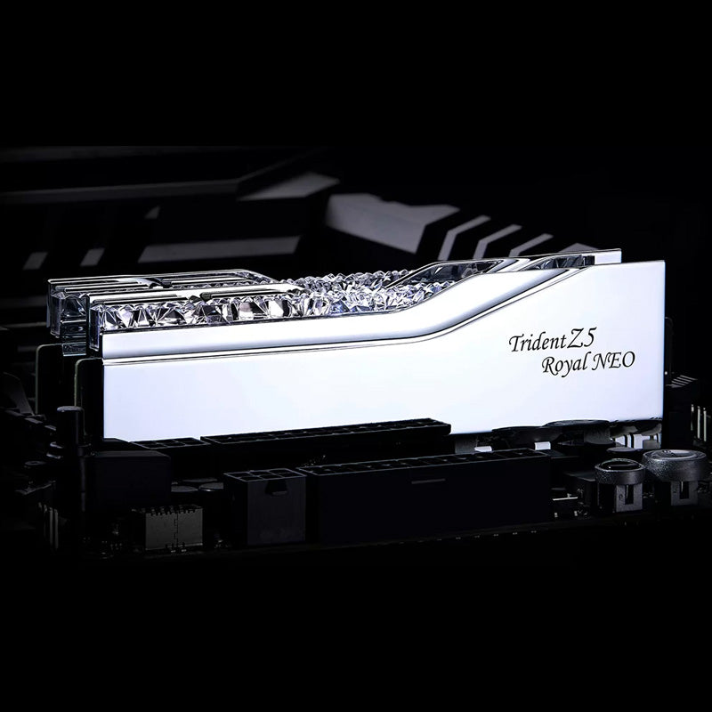 G.SKILL Trident Z5 Royal NEO RGB Series (SILVER): 32GB/48GB/64GB/96GB DDR5-6000/6400/7200/8000 MT/s - AMD EXPO Profile Ready