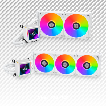 Lian Li Galahad II LCD AIO 360 ARGB CPU Liquid Cooler Black/White - 5 yrs Wty (2yrs for Fan)