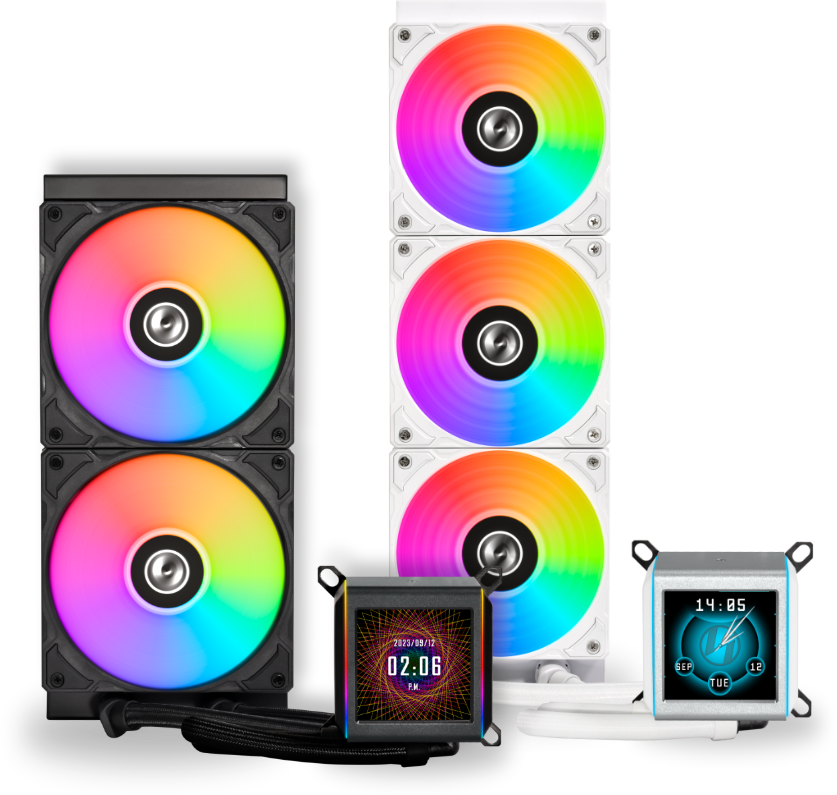 Lian Li Galahad II LCD AIO 280 CPU Liquid Cooler Black/White - 5 yrs Wty (2yrs for Fan)