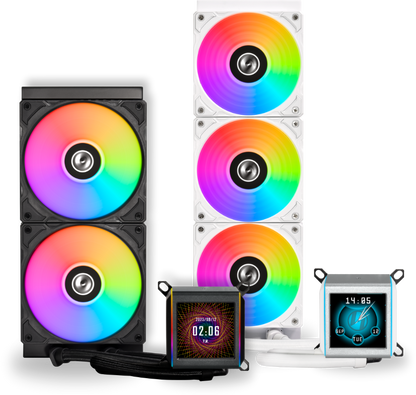 Lian Li Galahad II LCD AIO 280 CPU Liquid Cooler Black/White - 5 yrs Wty (2yrs for Fan)