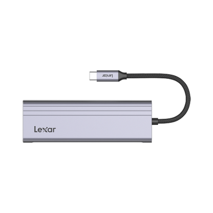 Lexar H31 7-in-1 USB-C Hub - 4K@60Hz HDMI 2.0, 100W USB-C PD charging port, 3 USB-A ports and SD/microSD™ card slots (Compatible with Laptop/Tablet/Smartphone)