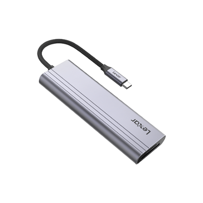 Lexar H31 7-in-1 USB-C Hub - 4K@60Hz HDMI 2.0, 100W USB-C PD charging port, 3 USB-A ports and SD/microSD™ card slots (Compatible with Laptop/Tablet/Smartphone)