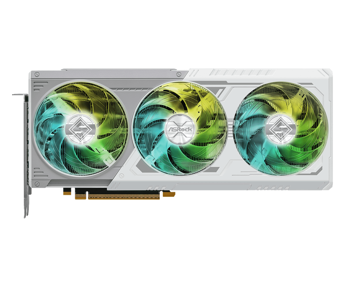 ASRock Intel Arc B580 Steel Legend 12GB OC White Triple RGB Fan Gaming Graphic Card