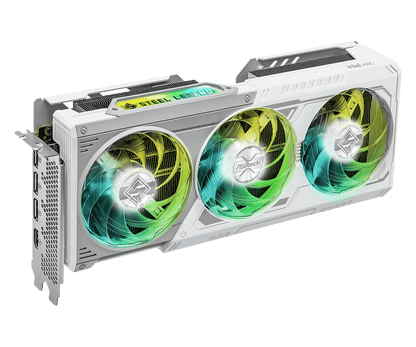 ASRock Intel Arc B580 Steel Legend 12GB OC White Triple RGB Fan Gaming Graphic Card