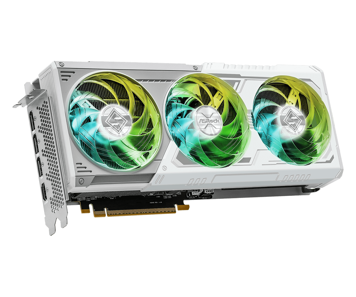 ASRock Intel Arc B580 Steel Legend 12GB OC White Triple RGB Fan Gaming Graphic Card