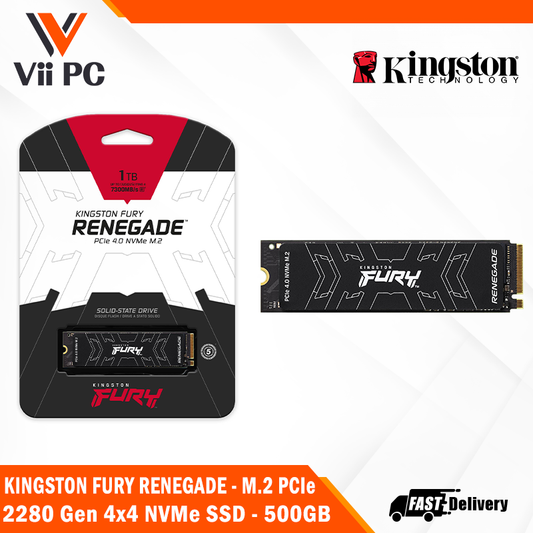 Kingston FURY RENEGADE - M.2 PCIe 2280 Gen 4x4 NVMe SSD - 500GB