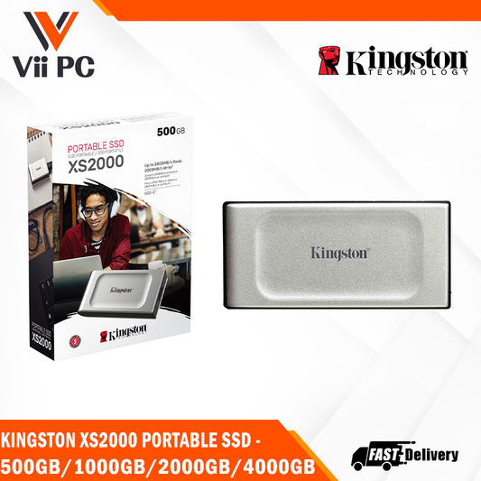 Kingston XS2000 Portable SSD - 500GB/1000GB/2000GB/4000GB