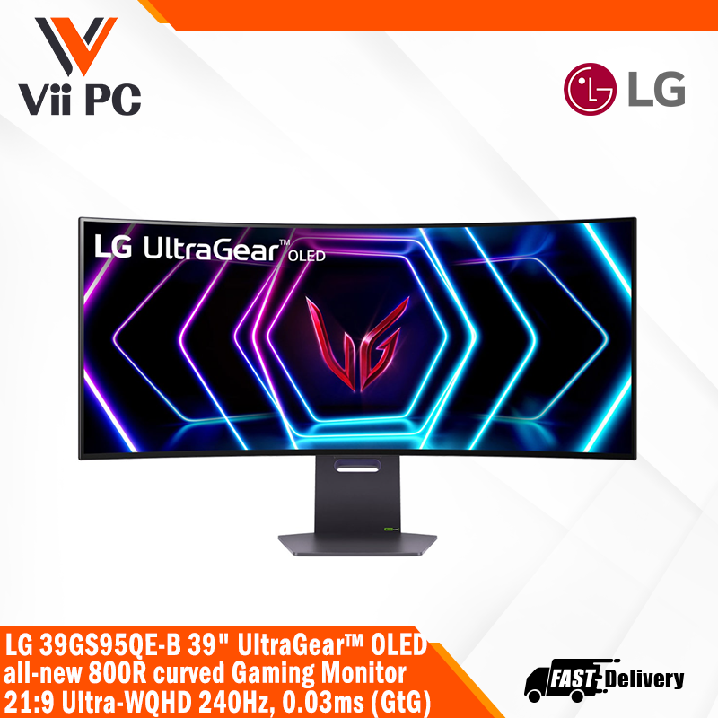 LG 39GS95QE-B 39" UltraGear™ OLED all-new 800R Curved Gaming Monitor, Ultra-WQHD 240Hz, 0.03ms (GtG)