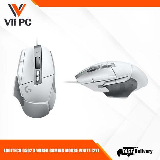 LOGITECH G502 X Wired Gaming Mouse (White)