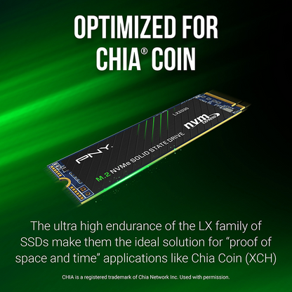 PNY LX2030 M.2 NVMe 2TB SSD - High Performance, Enhanced Reliability, Up to 18X Better Endurance