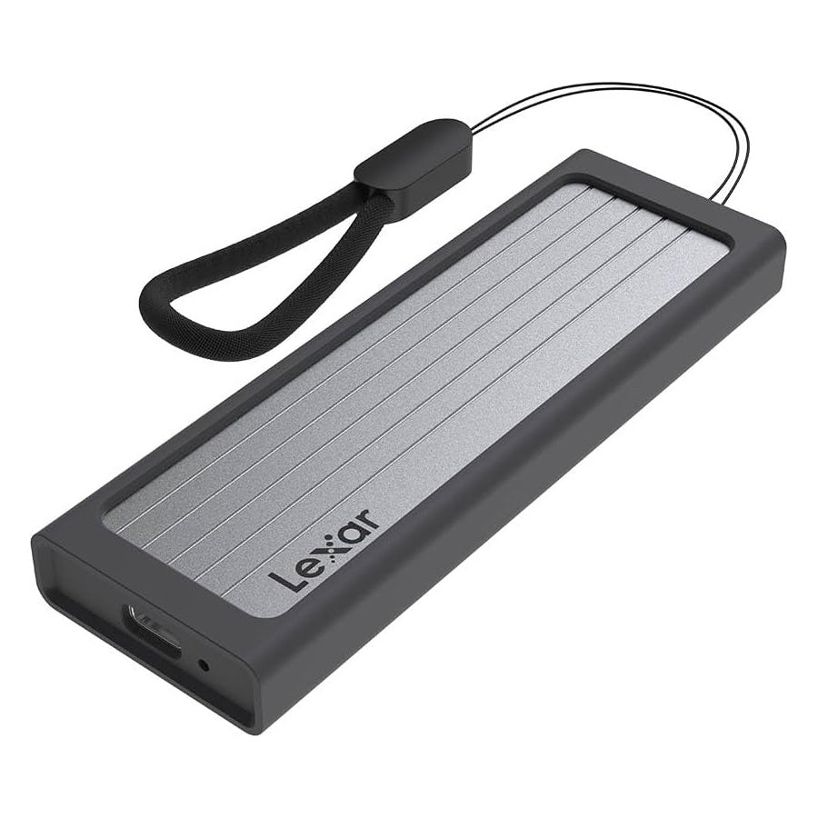 Lexar® E6 M.2 SSD Enclosure (Premium Aluminum Enclosure design, Rubber bumper, Type-C-to-Type-C cable)