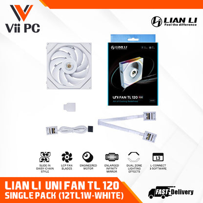 LIAN LI UNI FAN TL120 ARGB Single Pack (Black/White)