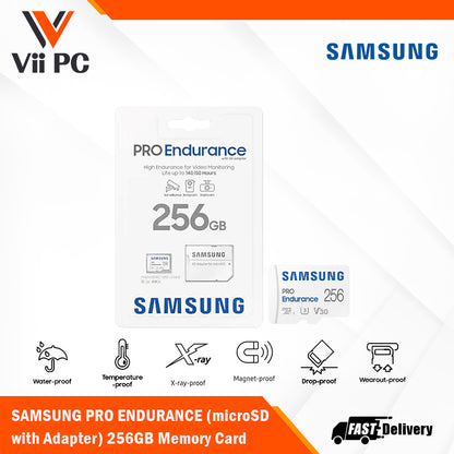 SAMSUNG PRO Endurance microSDXC Memory Card with Adapter 32GB/64GB/128GB/256GB Card up to 200MB/s Read, compatible to UHS-I