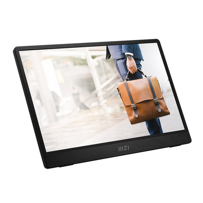 MSI PRO MP161 15.6" Full HD Portable Monitor, Portable Design, Ultra Slim Design, HDMI, Type- C Display, Built-in Speakers