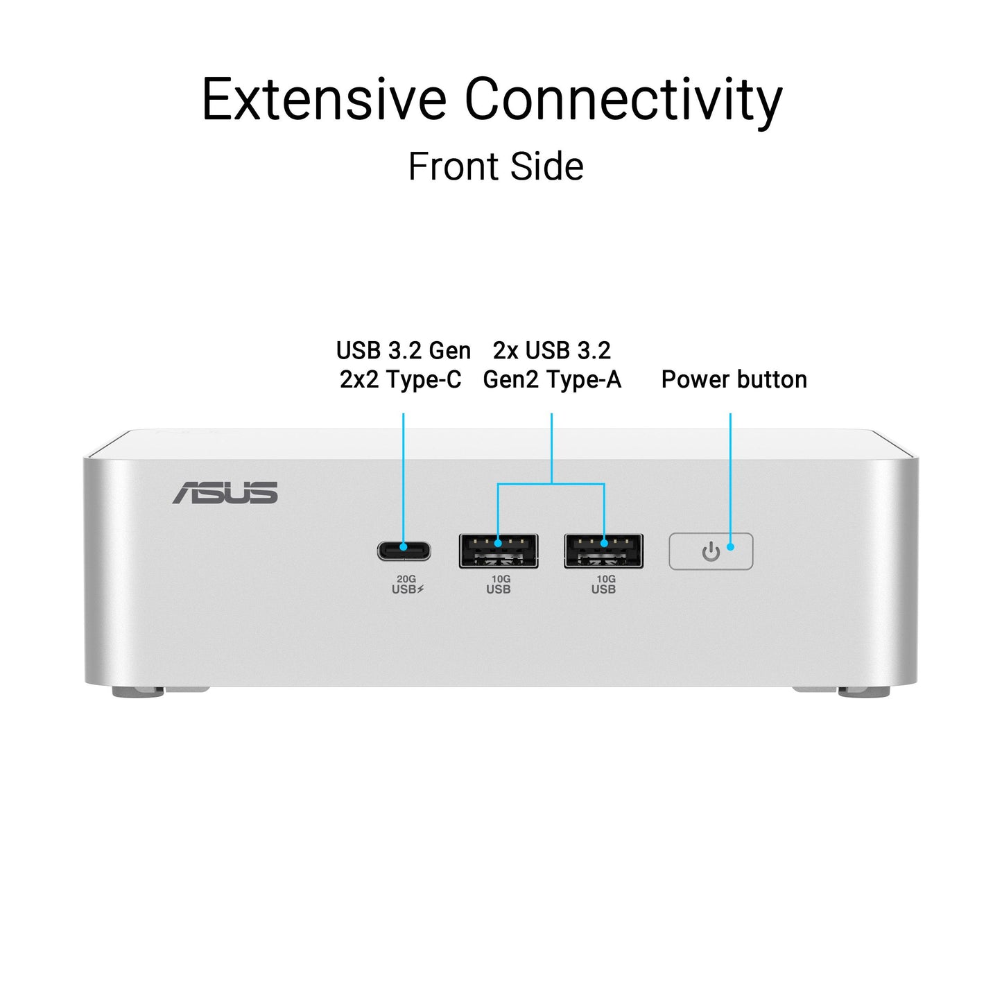 ASUS NUC 15 Pro+ Slim Barebone Mini PC - Intel Core U9-285H - Intel Arc - WiFi 7 - Silver (3Yrs ASUS Warranty)