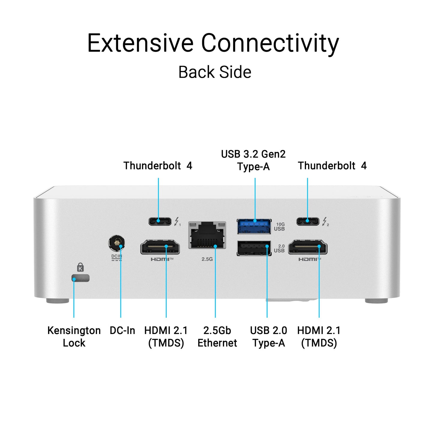 ASUS NUC 15 Pro+ Slim Barebone Mini PC - Intel Core U9-285H - Intel Arc - WiFi 7 - Silver (3Yrs ASUS Warranty)