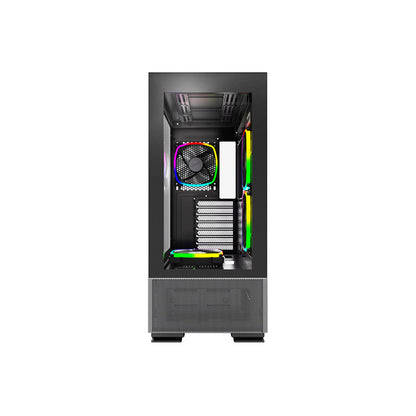 Montech SKY TWO ATX Mid Tower Case - High Airflow Performance, ARGB PWM Fans, Dust-Resistant Design
