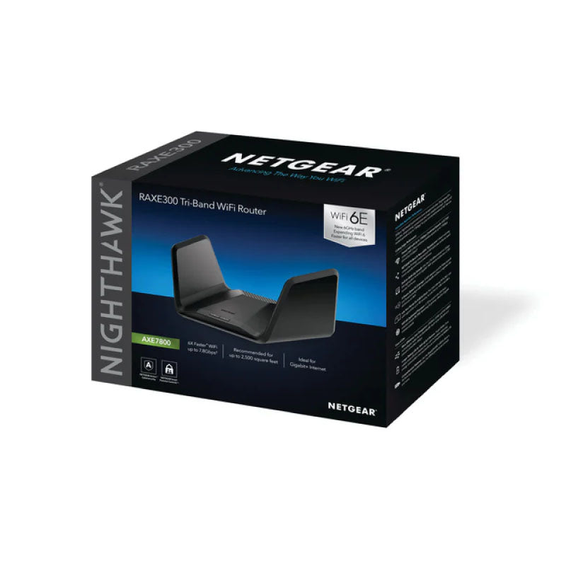 NETGEAR Nighthawk 8-Stream Tri-Band WiFi 6E Router - AXE7800 7.8Gbps (RAXE300)