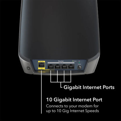 NETGEAR Orbi 860 Tri-Band WiFi 6 Mesh System - AX6000 6Gbps - 3-Pack, Black (RBK863SB)